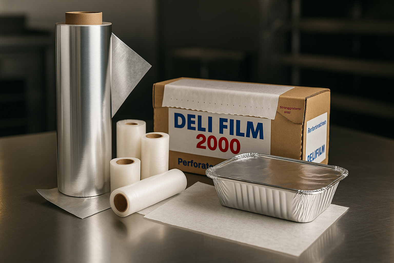 Aluminum foil, film wrap and deli paper